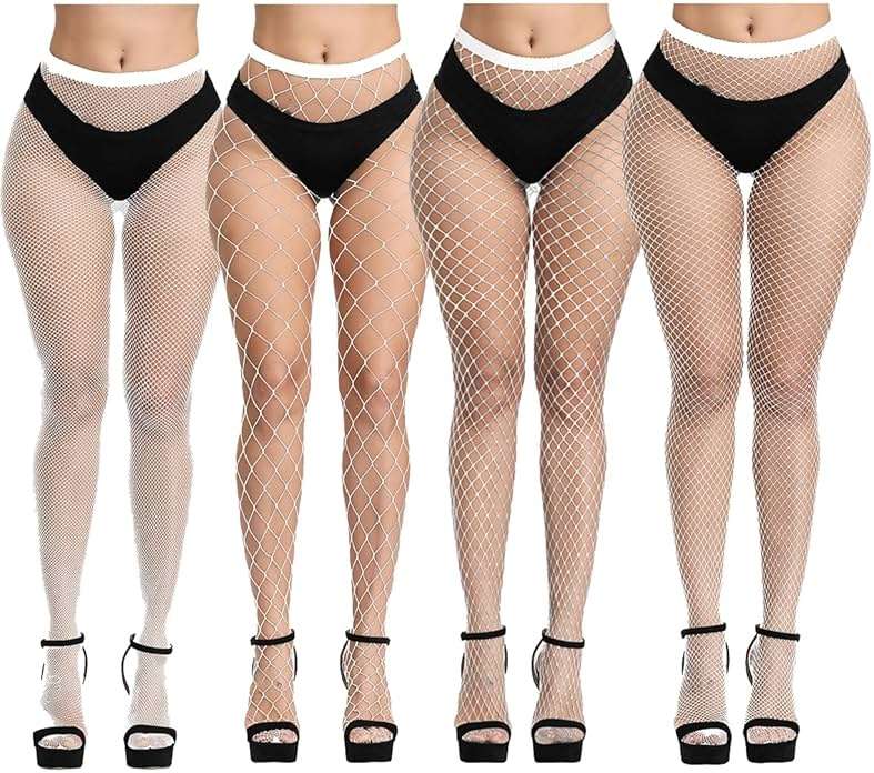Keldorng Womens High Waist Fishnet Stockings,Stretchy Fishnet Stockings Thigh Tights Pantyhose Stockings - Image 1