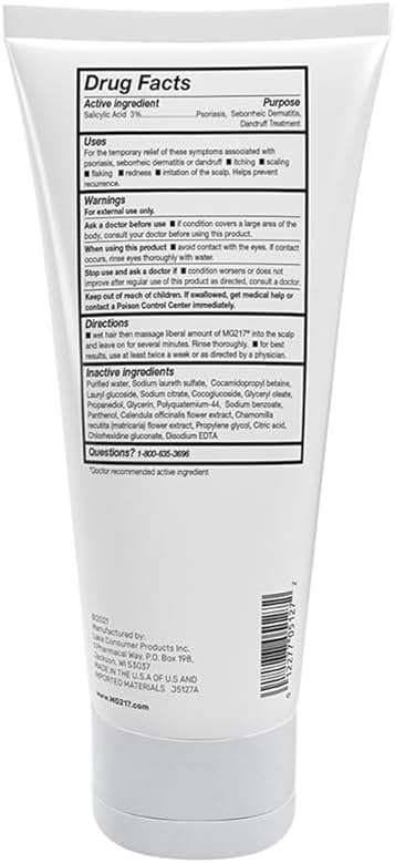 MG217 Psoriasis Shampoo and Conditioner with Salicylic Acid, Therapeutic Scalp Treatment, Softens, Lifts, Removes Scaling, Psoriasis Scalp Treatment, Salicylic Acid Shampoo and Conditioner, 8floz Tube - Image 2