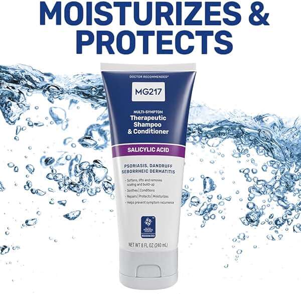 MG217 Psoriasis Shampoo and Conditioner with Salicylic Acid, Therapeutic Scalp Treatment, Softens, Lifts, Removes Scaling, Psoriasis Scalp Treatment, Salicylic Acid Shampoo and Conditioner, 8floz Tube - Image 4