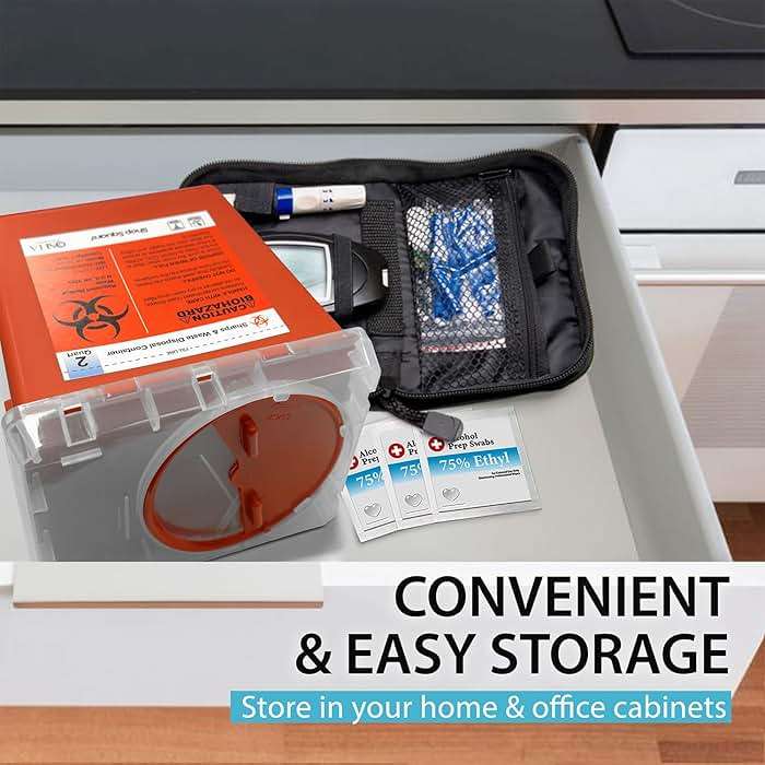Sharps Containers for Home and Professional Use, 2 Quart Needle Disposal (3-Pack), Syringe Disposal for Home, Biohazard Containers - Image 8