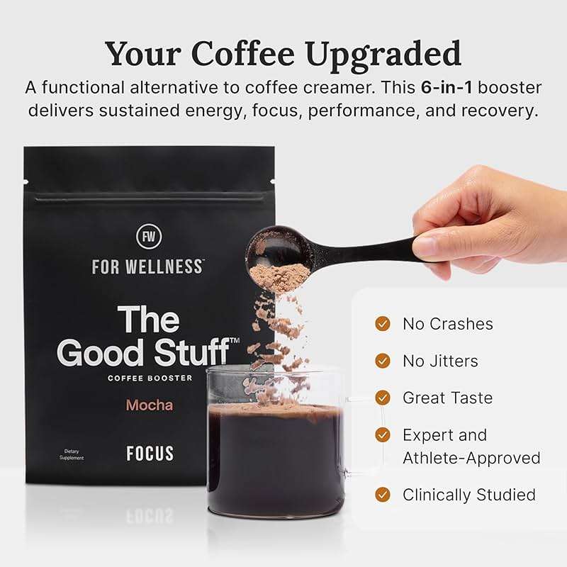The Good Stuff | Mocha Coffee Booster | Healthy Coffee Creamer for Focus & Energy | Keto, Non-Dairy Creamer Powder with MCT Oil, Collagen & L-Theanine | 30 Servings - Image 2