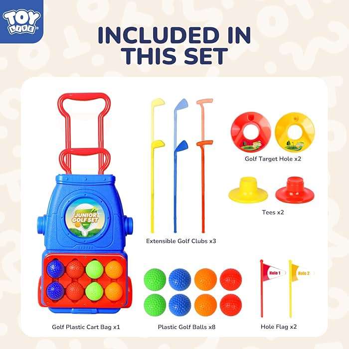 TOY Life Kids Golf Clubs 3-5 Toddler Boys Golf Set Baby & Toddler Plastic Golf Clubs 3-5 Mini Golf Set for Kids Golf Cart Toys Sport Golf Game for Boys Girls for 3 4 5 6 7 8 Years Old - Image 4