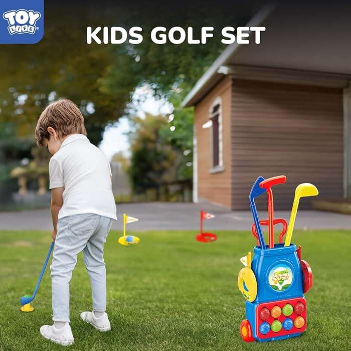 TOY Life Kids Golf Clubs 3-5 Toddler Boys Golf Set Baby & Toddler Plastic Golf Clubs 3-5 Mini Golf Set for Kids Golf Cart Toys Sport Golf Game for Boys Girls for 3 4 5 6 7 8 Years Old - Image 5