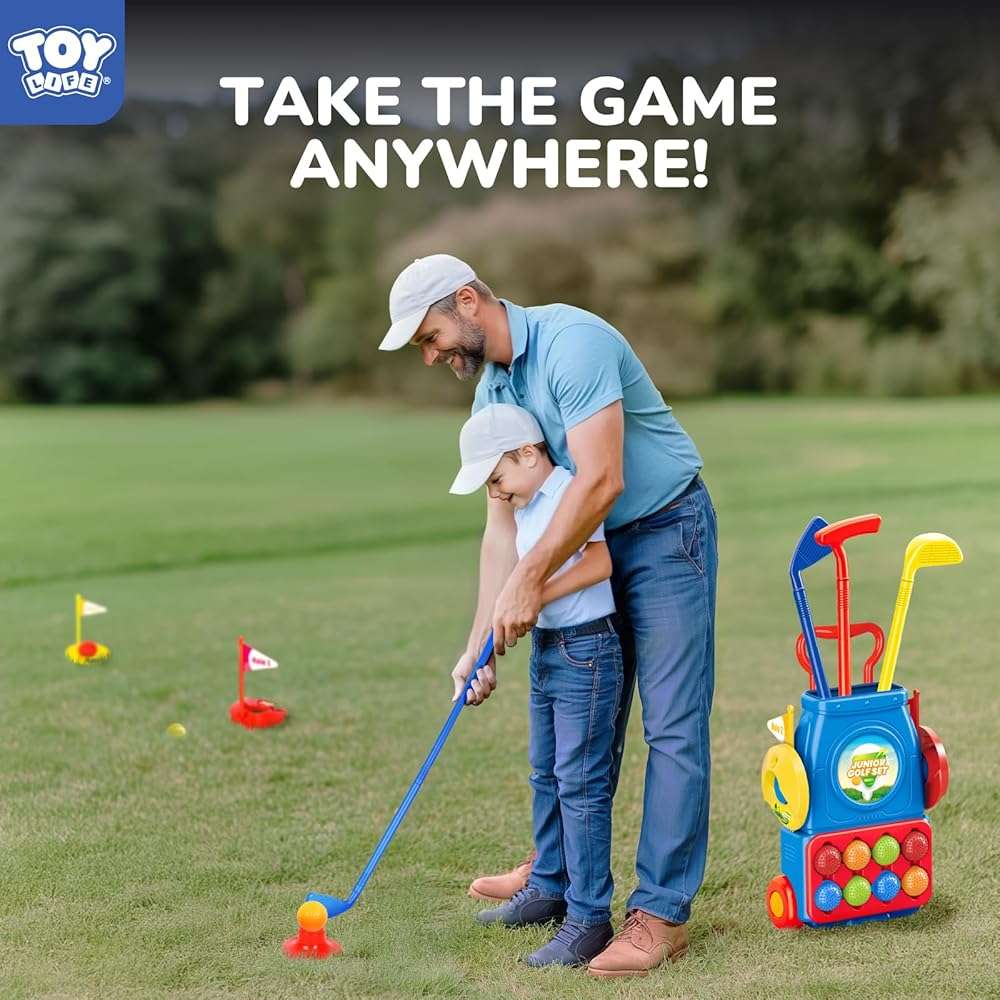 TOY Life Kids Golf Clubs Set 3-5 Toddler Golf Set for Age 5-8, Indoor and Outdoor Golf Toys Birthday Gift - Image 2