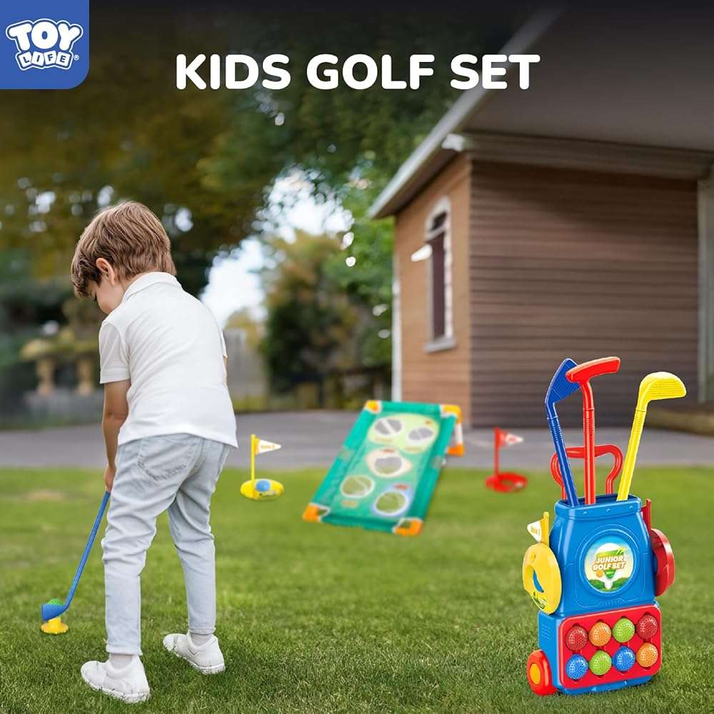 TOY Life Kids Golf Clubs Set 3-5 Toddler Golf Set for Age 5-8, Indoor and Outdoor Golf Toys Birthday Gift - Image 4