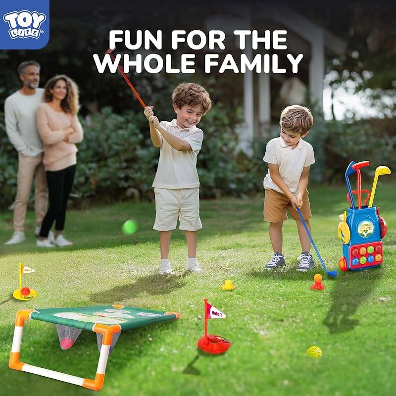 TOY Life Kids Golf Clubs Set 3-5 Toddler Golf Set for Age 5-8, Indoor and Outdoor Golf Toys Birthday Gift - Image 7