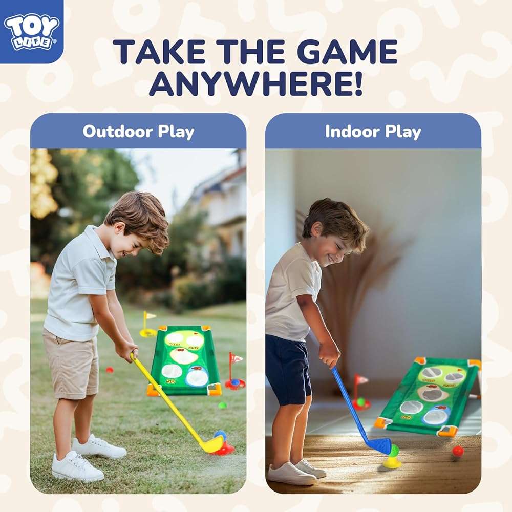 TOY Life Kids Golf Clubs Set 3-5 Toddler Golf Set for Age 5-8, Indoor and Outdoor Golf Toys Birthday Gift - Image 8