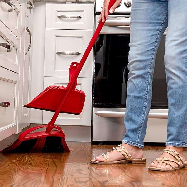 O-Cedar One Sweep Broom & Step-On Dustpan Set | Patented Wave Bristles Remove Over 99% of Dirt in One Pass | Lightweight & Quiet for Pet-Friendly Cleaning - Image 16