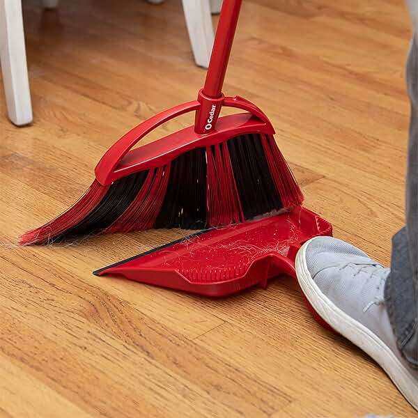 O-Cedar One Sweep Broom & Step-On Dustpan Set | Patented Wave Bristles Remove Over 99% of Dirt in One Pass | Lightweight & Quiet for Pet-Friendly Cleaning - Image 10