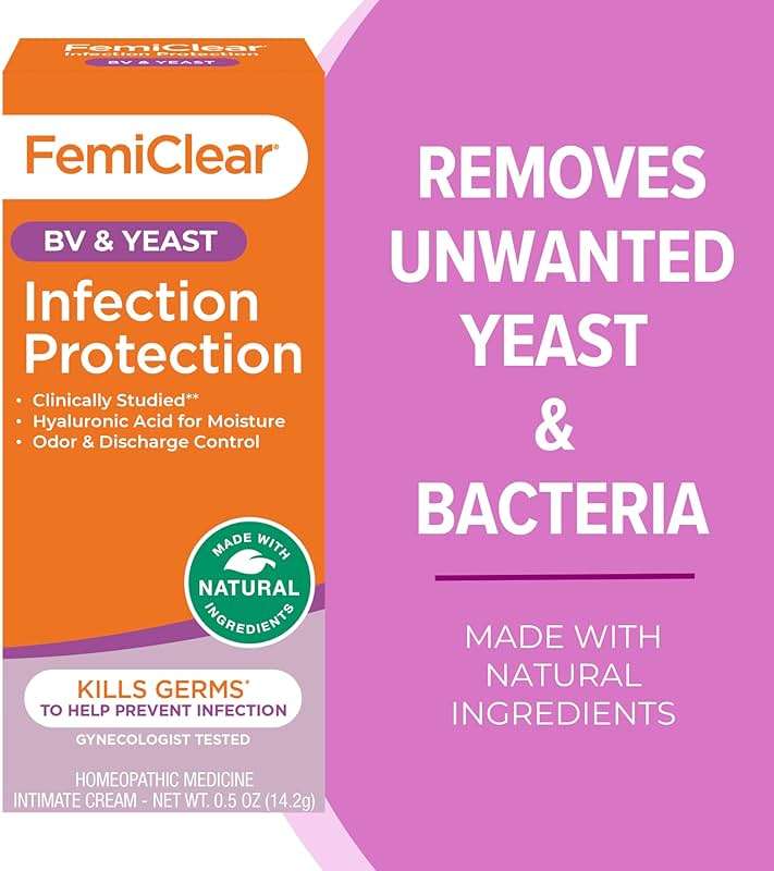 FemiClear BV & Yeast Infection Protection Cream, 0.5 Oz, Helps Protect from Odor, Discharge, and Imbalance, Soothing & Moisturizing Feminine Care with Hyaluronic Acid, Natural Ingredients - Image 2