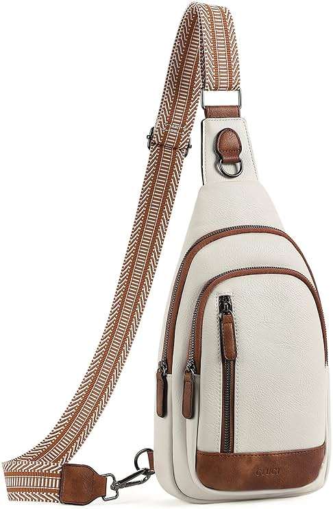 CLUCI Crossbody Bags for Women Men,Leather Sling Bag Cross Body Backpack for Woman Gifts for Women Birthday Unique - Image 1