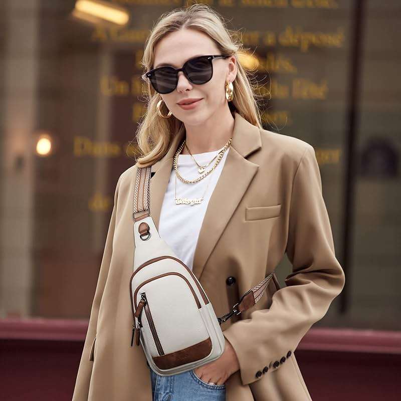 CLUCI Crossbody Bags for Women Men,Leather Sling Bag Cross Body Backpack for Woman Gifts for Women Birthday Unique - Image 2