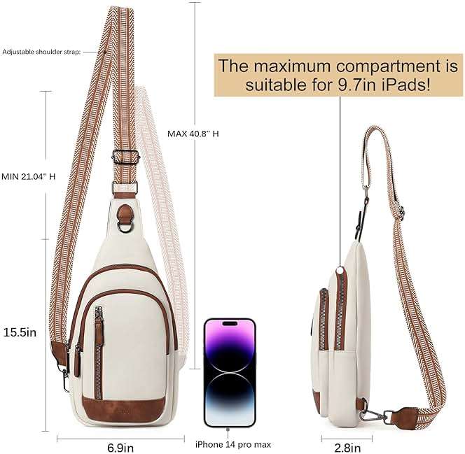 CLUCI Crossbody Bags for Women Men,Leather Sling Bag Cross Body Backpack for Woman Gifts for Women Birthday Unique - Image 3