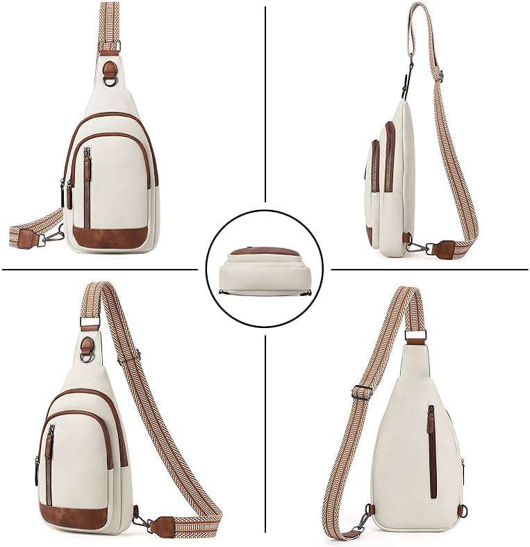 CLUCI Crossbody Bags for Women Men,Leather Sling Bag Cross Body Backpack for Woman Gifts for Women Birthday Unique - Image 6
