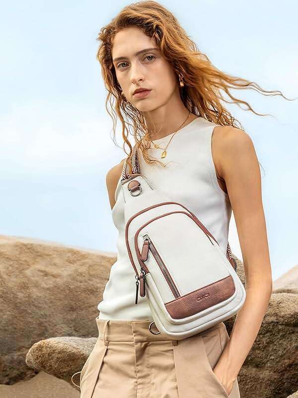 CLUCI Crossbody Bags for Women Men,Leather Sling Bag Cross Body Backpack for Woman Gifts for Women Birthday Unique - Image 7