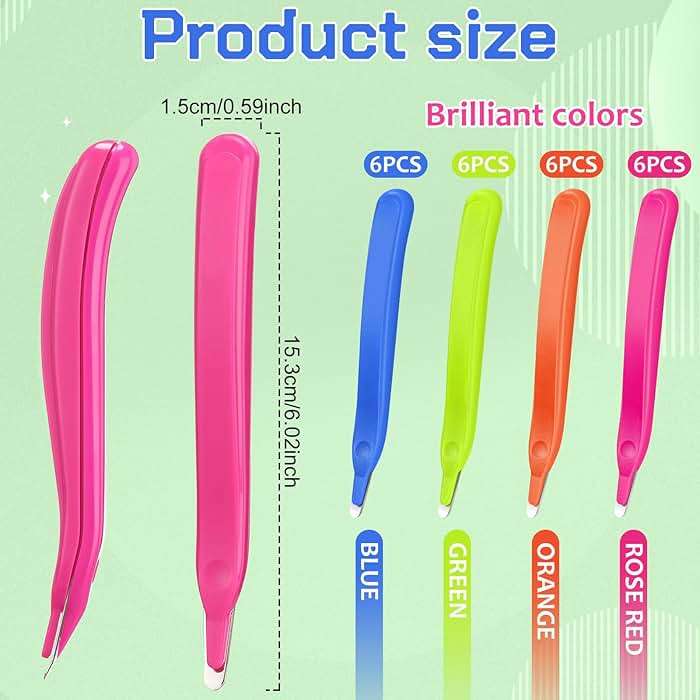 24 Pcs Magnetic Staple Remover Bulk Staple Remover Puller Removing Pen Operation Christmas Tool Gifts Rubberized Office School Gift(Bright Color) - Image 2