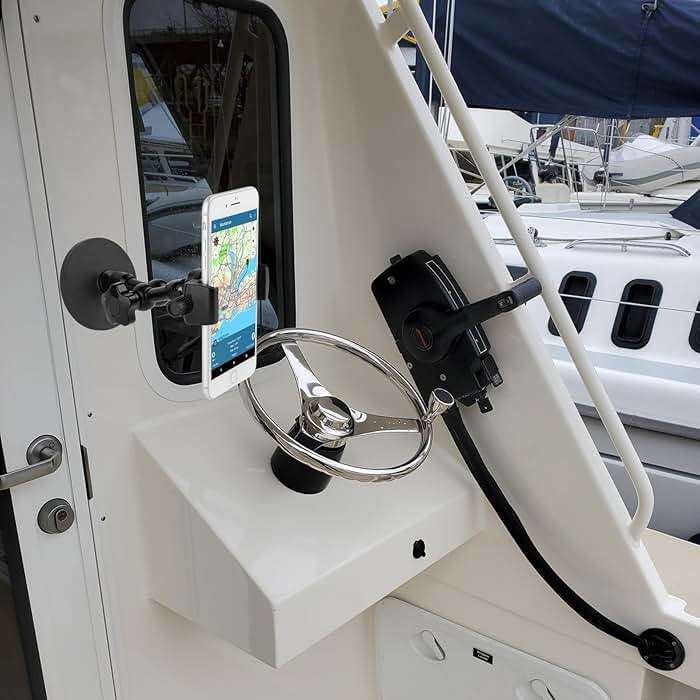 Mippko Magnetic Phone Holder,Heavy Duty Phone Mount for Truck/Tractor/Forklift/Boat/Motor Vehicles,Fit 3.5~7.5" iPhone/Nexus/Smartphone,360°Adjustable Arm 3.46" Magnetic Base - Image 4