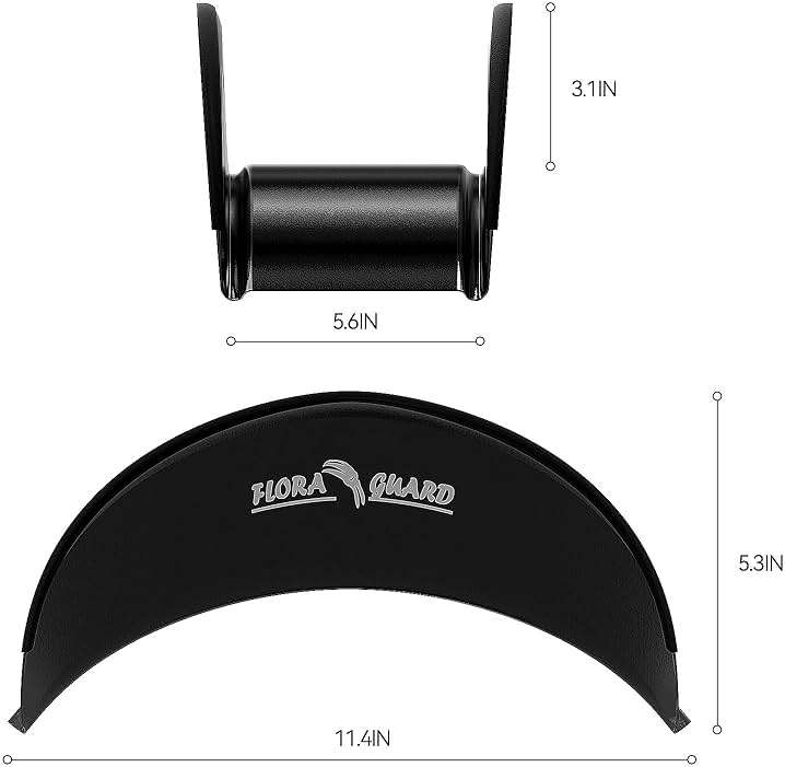 FLORA GUARD Garden Hose Reels, Hose Holder Wall Mount - Heavy Duty Metal Hose Hanger Holds Up to 125Ft, Garden Water Hose Holder for Outside Yard, Anti-Rust Anti-Slip (2pcs Black) - Image 3