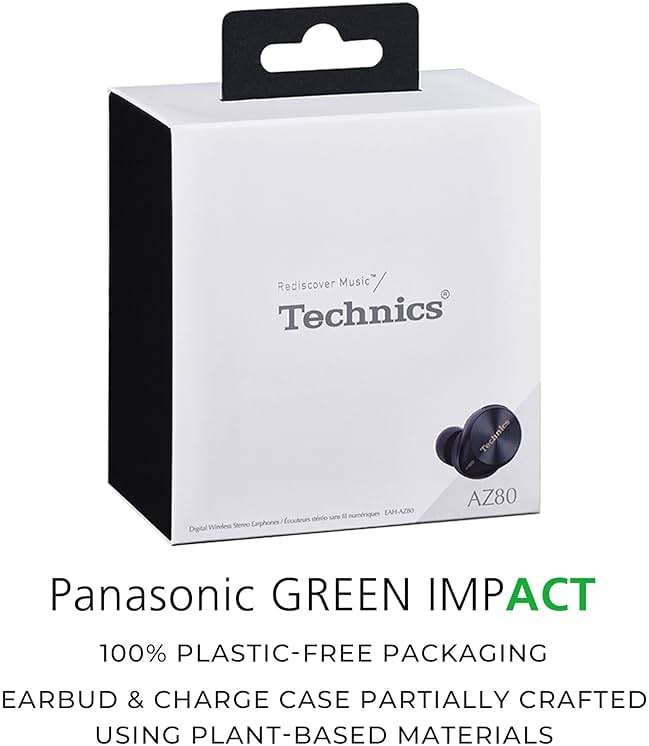 Technics Premium Hi-Fi True Wireless Bluetooth Earbuds with Advanced Noise Cancelling, 3 Device Multipoint Connectivity, Hi-Res Audio + Enhanced Calling Wireless Earbuds - EAH-AZ80-K (Black) - Image 9