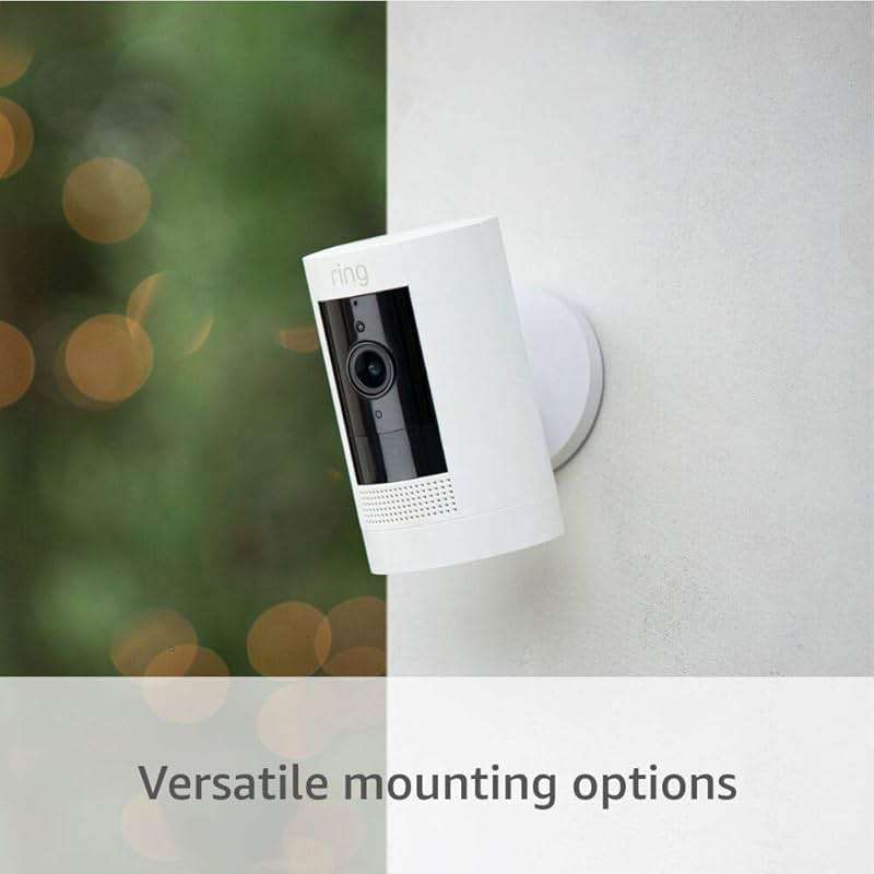 Ring Outdoor Cam (Stick Up Cam), Weather-resistant home or business security camera, outdoor ready, Live View, Color Night Vision, Two-Way Talk, motion alerts, Works with Alexa, White - Image 3