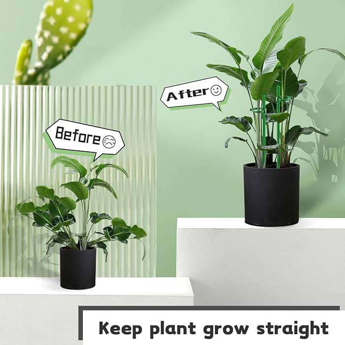 Plant Stakes 17inch &11inch SupKing Adjustable Length Plant Support Stake 16Pcs Orchid Stick with Clips for Indoor Outdoor,Garden Pole for Potted Tomato Amaryllis Vegetables Comes with 20 Ties (Green) - Image 7