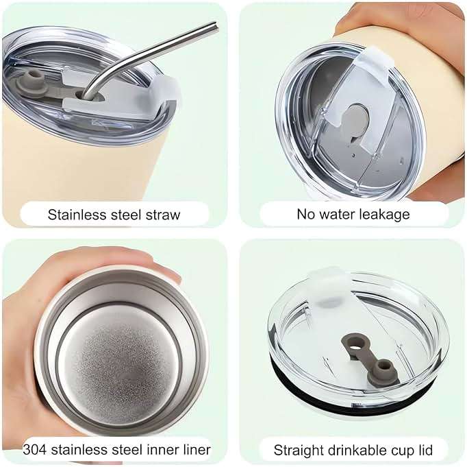 BayJew 12 oz Vacuum Insulated Tumblers with Lid and Straw, Double-Walled Stainless Steel Coffee Mug for Office Home,Cute One Piece Manga Anime Gifts - Image 6