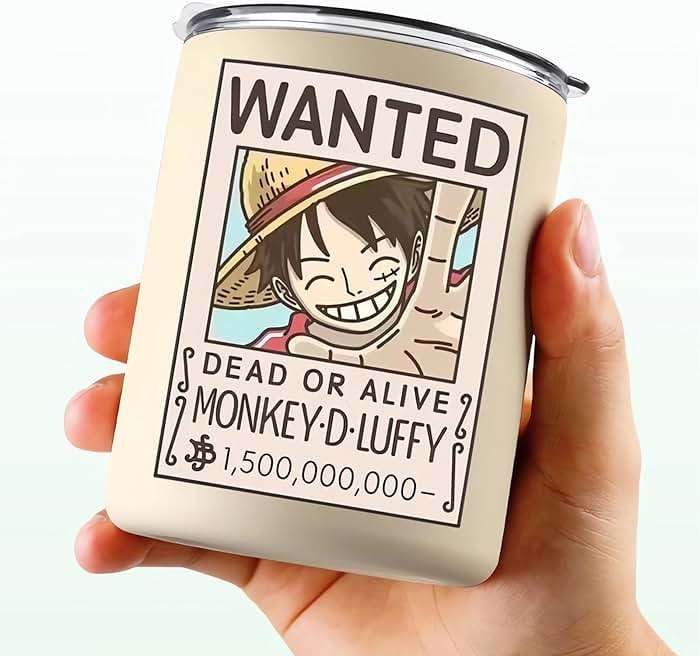 BayJew 12 oz Vacuum Insulated Tumblers with Lid and Straw, Double-Walled Stainless Steel Coffee Mug for Office Home,Cute One Piece Manga Anime Gifts - Image 7