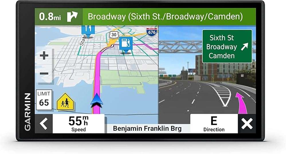 Garmin DriveSmart 66 EX 6-Inch Car GPS Navigator with Advanced Lane Guidance, Real-Time Traffic and Lifetime Map Updates (Black) (Renewed) - Image 1