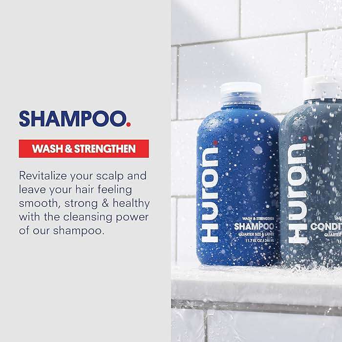 Huron Hair Duo for Men and Women Shampoo & Conditioner Set with Citrus + Juniper Scent, Hydrating & Strengthening Hair Wash & Frizz Control Treatment, Phthalate-Free, Non-Toxic, 11.7 Fl Oz (Pack of 2) - Image 4