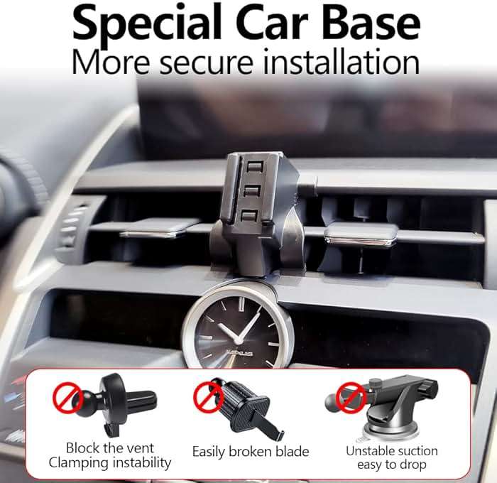 LUNQIN Car Phone Holder Mount for 2015-2021 Lexus NX 300 300h SUV Auto Accessories Interior Decoration Mobile Cell Smartphone Bracket - Image 2