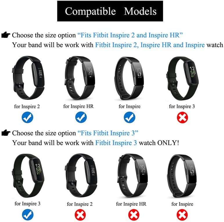 Grestun 2-Pack Adjustable Elastic Bands, Wrist and Ankle bands with Tri-glide Slider for Fitbit Inspire 2/1/HR, Stretchy Band for Men and Women (Black, Medium) - Image 3