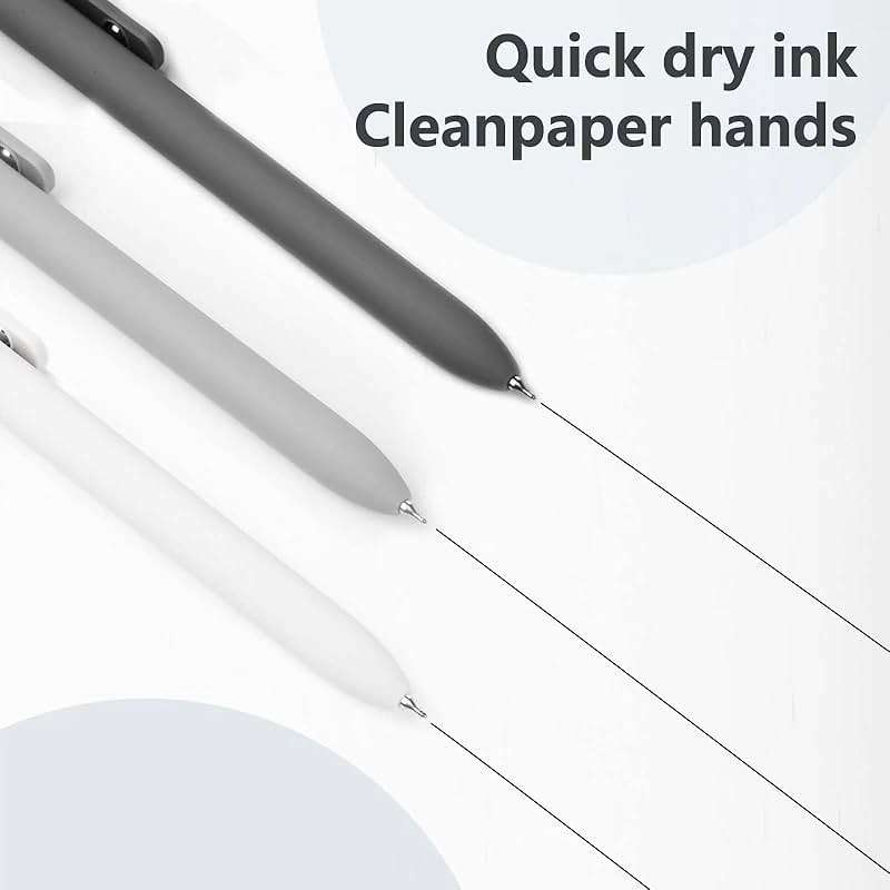 MIUTME 6Pcs Gel Pens, Retractable Gel Pens Quick Dry Ink Pens Fine Point Premium Smooth Writing Pens, Aesthetic Pens for School & Office Supplies - Image 6
