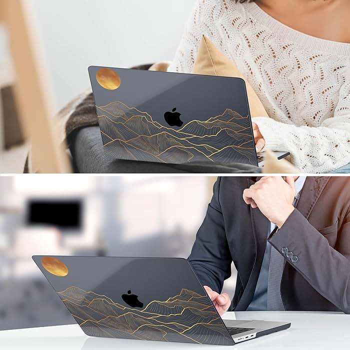 DONGKE for MacBook Air 13 Inch Case M5 2026 M4 2025 M3 M2 2024-2022 A3449 A3240 A3113 A2681, Plastic Hard Shell & Keyboard Cover & Screen Film for MacBook Air 13.6 Inch Case - Abstract Mountain - Image 7