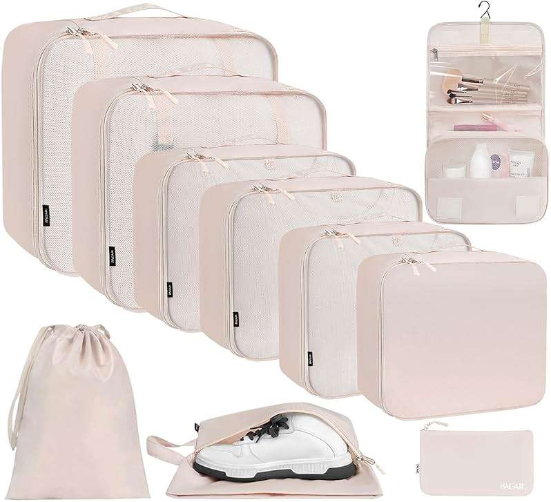 BAGAIL 6 Set/8 Set/10 Set Packing Cubes Various Sizes Packing Organizer for Travel Accessories Luggage Carry On Suitcase - Image 1