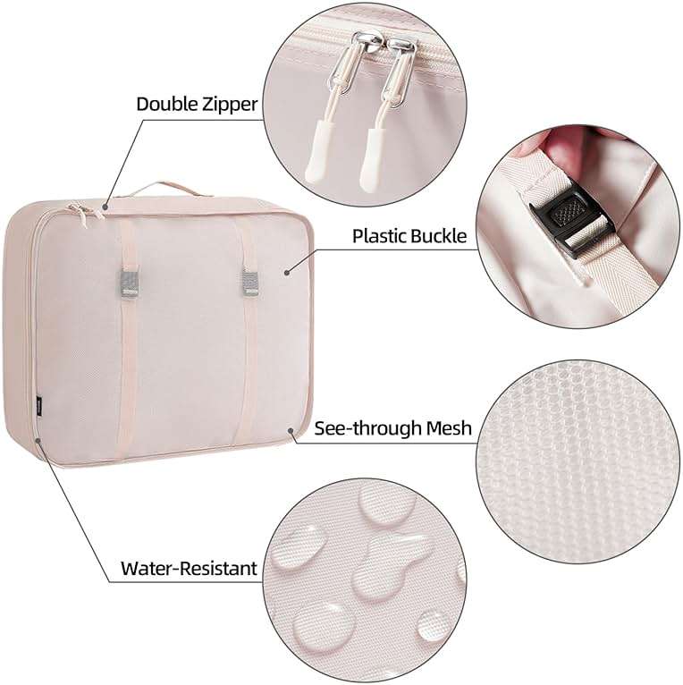 BAGAIL 6 Set/8 Set/10 Set Packing Cubes Various Sizes Packing Organizer for Travel Accessories Luggage Carry On Suitcase - Image 5
