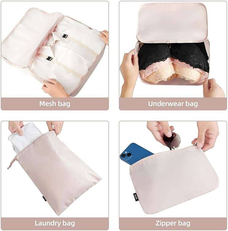 BAGAIL 6 Set/8 Set/10 Set Packing Cubes Various Sizes Packing Organizer for Travel Accessories Luggage Carry On Suitcase - Image 6