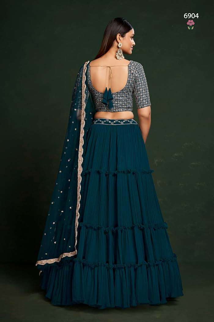 The kurti bazaar Special Event Wear Lehnga Choli with Jacket Paksitani Party Wear Customize Stitched Blouse Skirt Choli (Choice 2, (8 US Medium (Chest-40 Waist-36 Hips 42)) - Image 5