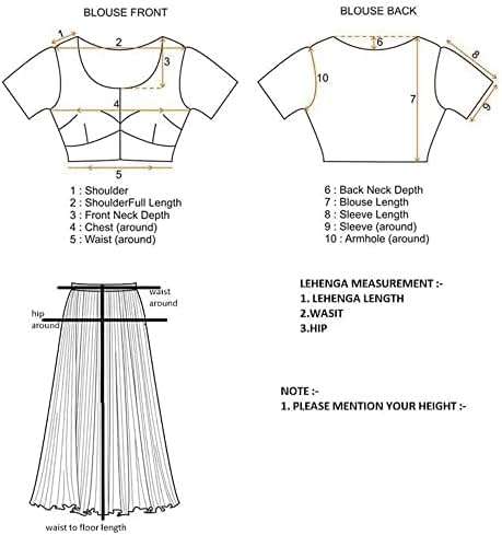 The kurti bazaar Special Event Wear Lehnga Choli with Jacket Paksitani Party Wear Customize Stitched Blouse Skirt Choli (Choice 2, (8 US Medium (Chest-40 Waist-36 Hips 42)) - Image 6