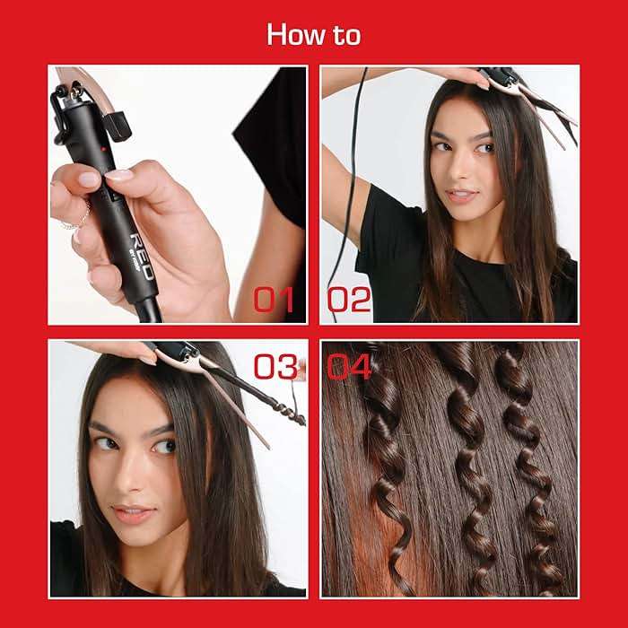 Kiss Red Curling Iron Pencil 1.25Inch - Image 4