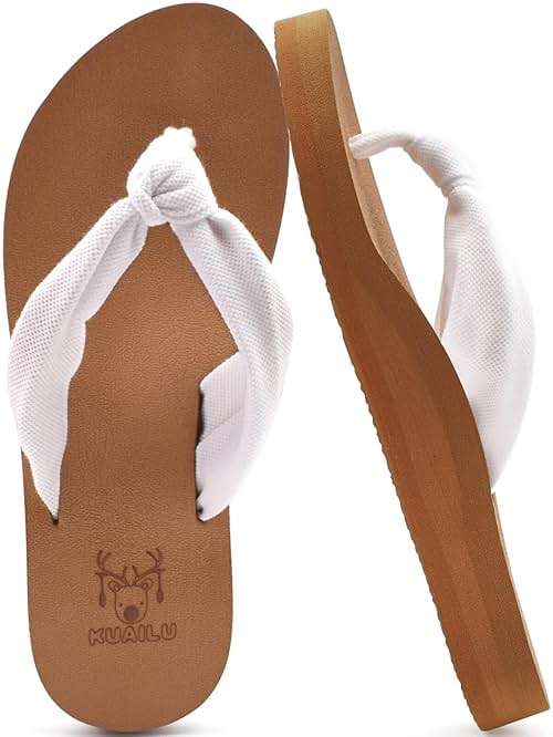 KuaiLu Flip Flops for Women with Arch Support Yoga Mat Comfortable Summer Beach Walking Thong Cushion Sandals Slip On Indoor Outdoor - Image 1