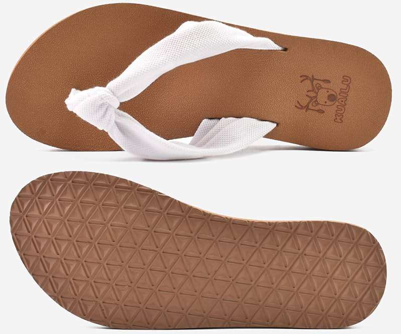 KuaiLu Flip Flops for Women with Arch Support Yoga Mat Comfortable Summer Beach Walking Thong Cushion Sandals Slip On Indoor Outdoor - Image 7