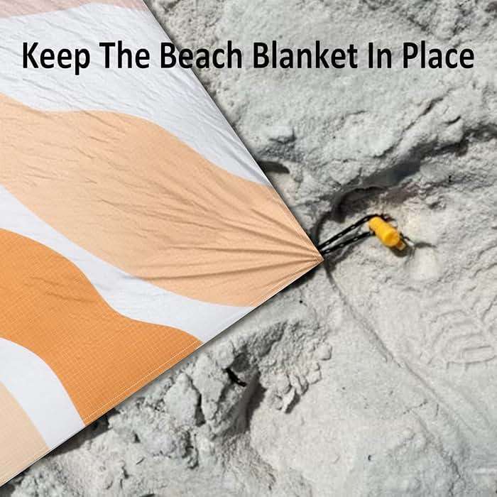 Waterproof Sandproof Beach Blanket, 9 Ft X 10 Ft Extra Large Beach Mat for 8 Adults, Lightweight Polyester Outdoor Picnic Blanket for Travel, Hiking, Camping, Beach Accessories for Vacation - Image 5