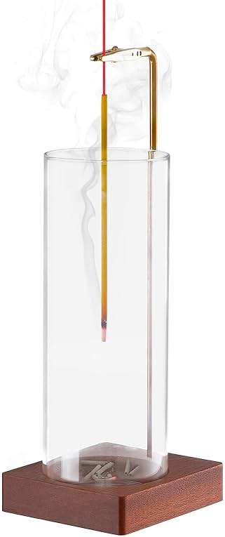 1 Pack Incense Holder for Sticks, Insence-Stick Holder Ash Catcher with Removable Glass [Anti-Ash Flying], Mess-Free Incense Burner Holder, Perfect for Meditation Yoga Relaxation, Home Decor - Image 1