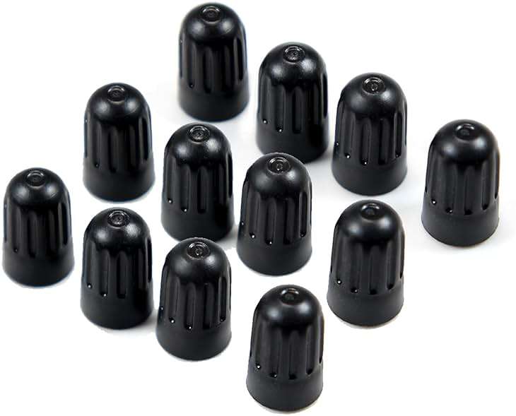 Dsycar 30 Pack TPMS Tire Valve Stem Caps, Black Plastic Long Stem Caps for TR20008 TPMS Valve Caps with Rubber Gasket - Image 3