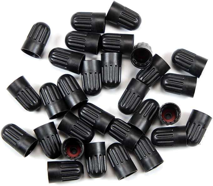 Dsycar 30 Pack TPMS Tire Valve Stem Caps, Black Plastic Long Stem Caps for TR20008 TPMS Valve Caps with Rubber Gasket - Image 7