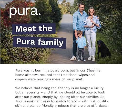Pura Size 7 Eco-Friendly Diapers (33+lbs) Hypoallergenic, TCF, Soft Organic Cotton, Sustainable, up to 12 Hours Leak Protection, Allergy UK, Recyclable Paper Packaging, 6 Packs of 17 (102 Diapers) - Image 11