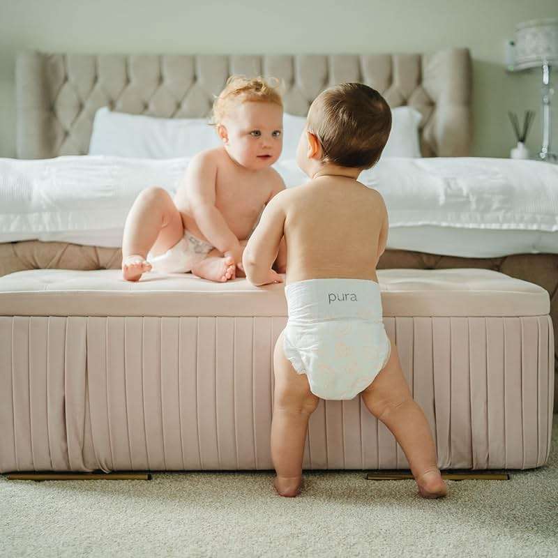 Pura Size 7 Eco-Friendly Diapers (33+lbs) Hypoallergenic, TCF, Soft Organic Cotton, Sustainable, up to 12 Hours Leak Protection, Allergy UK, Recyclable Paper Packaging, 6 Packs of 17 (102 Diapers) - Image 12