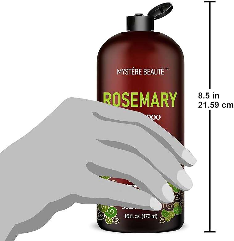 Rosemary Shampoo - Rosemary Shampoo for Hair Growth Organic - Promotes Hair Growth & Scalp Health - Volumizing Formula for Thicker Healthier Hair - Sulfate & Paraben Free, for Men Women - 16 fl oz - Image 6