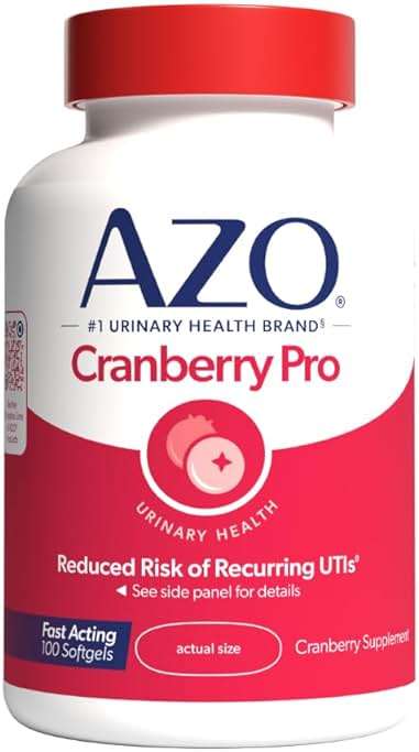 AZO Cranberry Pro, Cranberry Pills for Women & Men, 600mg Pacran, Made with Concentrated Whole Fruit Cranberry Powder to Help Cleanse and Protect The Urinary Tract*, Sugar Free, Non-GMO, 100 Softgels - Image 1