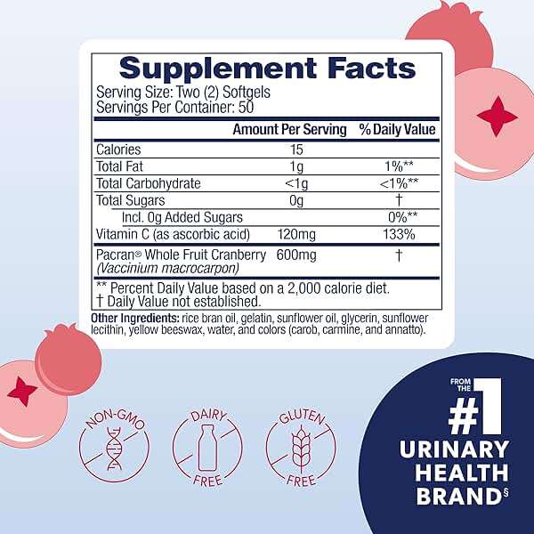 AZO Cranberry Pro, Cranberry Pills for Women & Men, 600mg Pacran, Made with Concentrated Whole Fruit Cranberry Powder to Help Cleanse and Protect The Urinary Tract*, Sugar Free, Non-GMO, 100 Softgels - Image 2